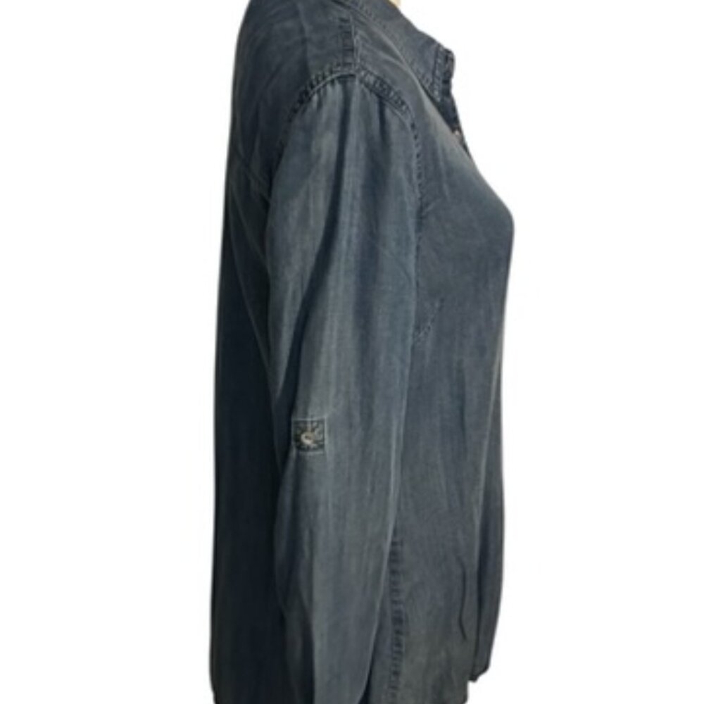 NWT BUTTON FRONT DENIM SHIRT SMALL #D - Picture 5 of 8